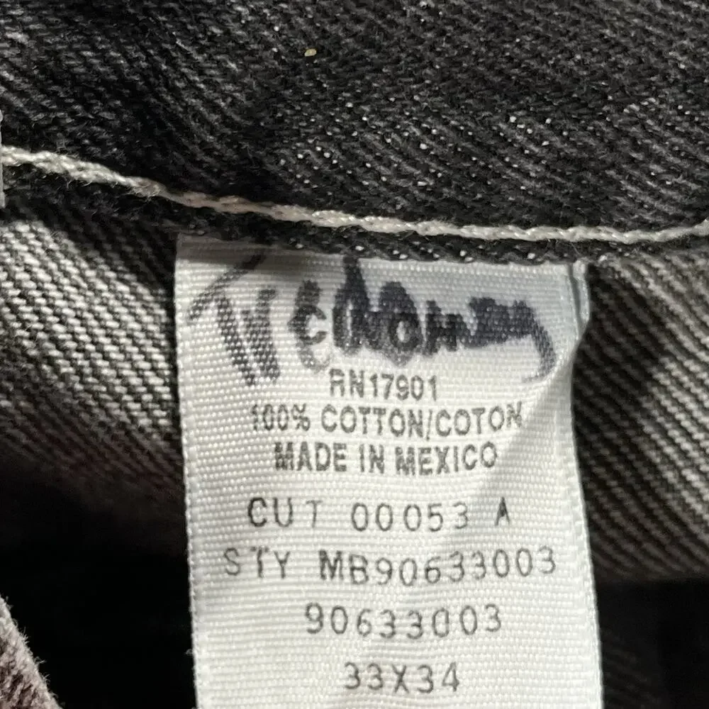 Vintage Cinch Black Wash Bootcut Jeans Mens 31x34 Western Cowboy Y2K